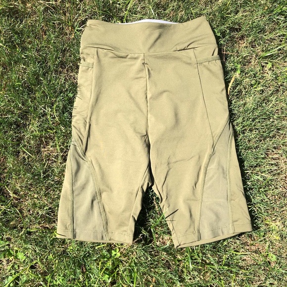 Gymshark Olive Green Biker Shorts - Picture 2 of 7